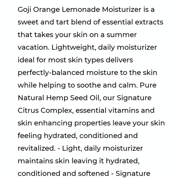 HEMPZ GOJI ORANGE LEMONADE BODY MOISTURIZER. - Picture 2 of 3